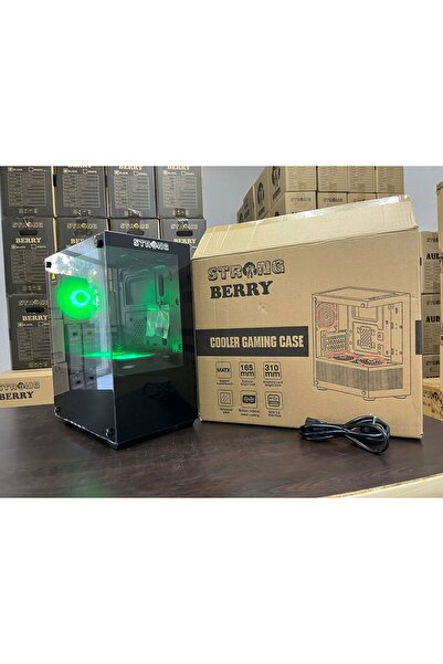 Strong Berry Siyah Bilgisayar Kasası Matx PSU'suz güç kaynağı yok Gaming Oyuncu Bilgisayar Kasası