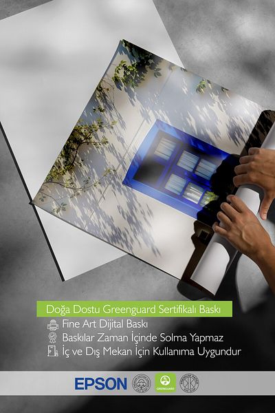 Postifull Poster cu cadru alb, fereastră albastră, fotografie, poster de culoare albastră, selecție de vară 2025, NR:109528