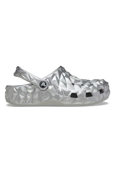 Crocs Classic Metallic Geometric Clog 38-39 EU - M6/W8 US Silver - Silver