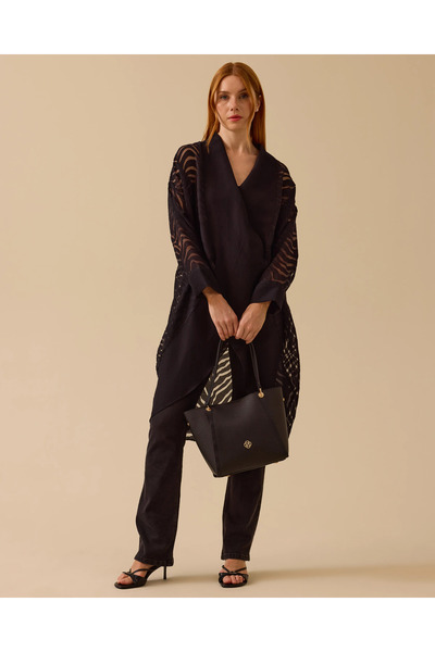 SCL Zebra Desenli Asimetrik Kesim Tunik