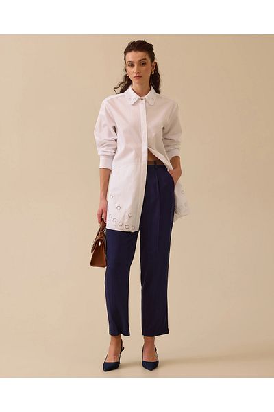 SCL Long Sleeve Tunic with Embroidery Detail