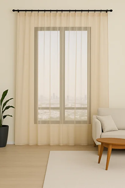 Premier Home Alina Tulle Curtain 300X270 Ecru