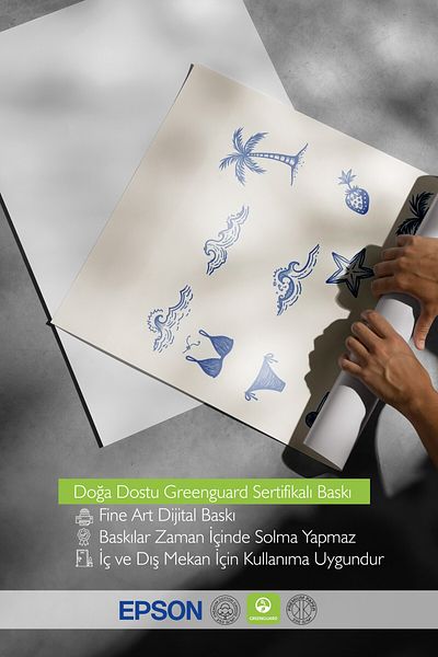 Postifull Poster cu cadru negru, aer de plajă, ilustrație, poster de culoare albastră, selecție de vară 2025, NR:109554
