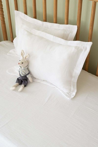 İrya Set of 2 Children's Organic Muslin Pillowcases Ecru