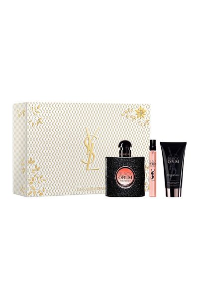 Yves Saint Laurent YSL Black Opium Gift Set – Eau de Parfum 50ml + Body Lotion 50ml + Eau de Parfum Travel 10ml