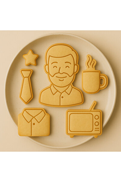 CESTOPİENO Father's Day Set Dough Sculpting/Cookies, Ceramic, Polymer Clay, P...