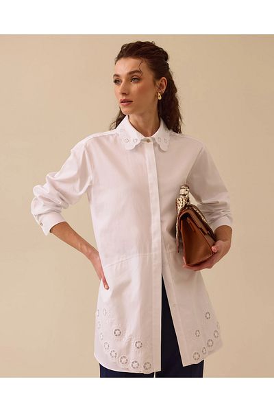 SCL Long Sleeve Tunic with Embroidery Detail