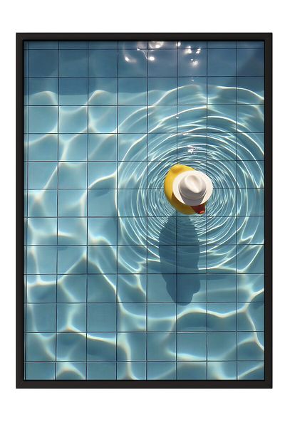 Postifull Black Framed Poster, Yellow Duck, Photo, Yellow Color Poster, Summer Selection 2025, No:109614