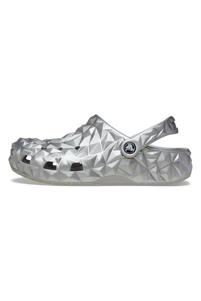 Crocs Classic Metallic Geometric Clog 38-39 EU - M6/W8 US Silver - Silver