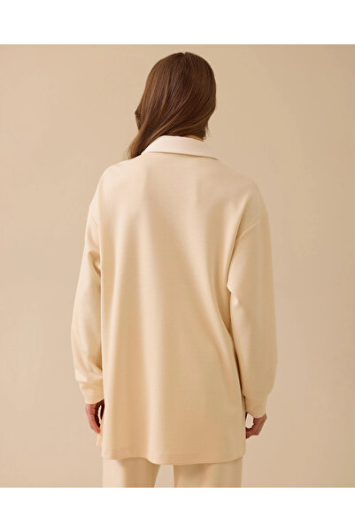 SCL Dantel Detaylı Düğmeli Penye Tunik