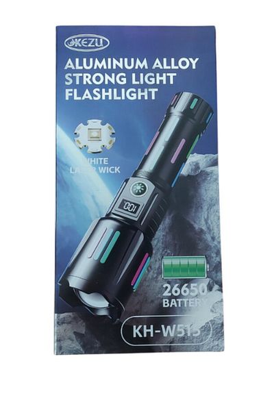 OEM Lanterna tactica profesionala 6500lm, 26650mah baterie, afiseaza nivelul bateriei, incarcare tip-C
