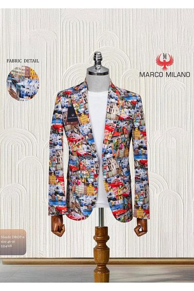 marco mılano Men's jacket, Slim fit, Marco Milano,