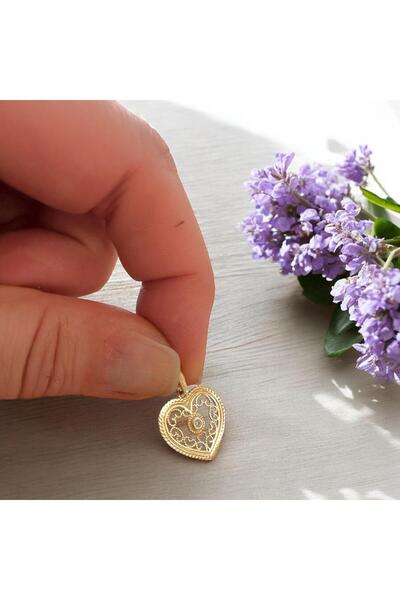 Sarraf 14 ayar altın vintage Kalp kolye ucu