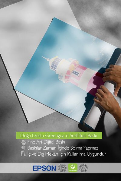Postifull Pictură cu cadru alb, far, ilustrație, tonuri pastel, poster de culoare albastră, selecție de vară 2025