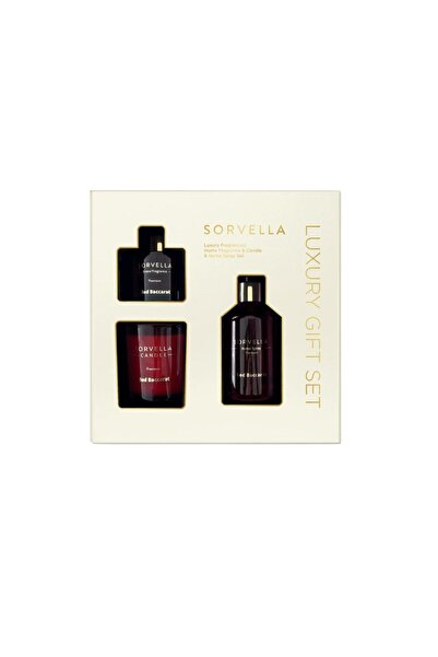 Sorvella Set cadou Luxury Red Baccarat, difuzor de cameră, spray și lumânare ...