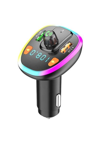 OEM Modulator FM Auto cu Bluetooth 5.0, Handsfree, Incarcare rapida prin USB 3.1A, Lumina ambientala, Ne