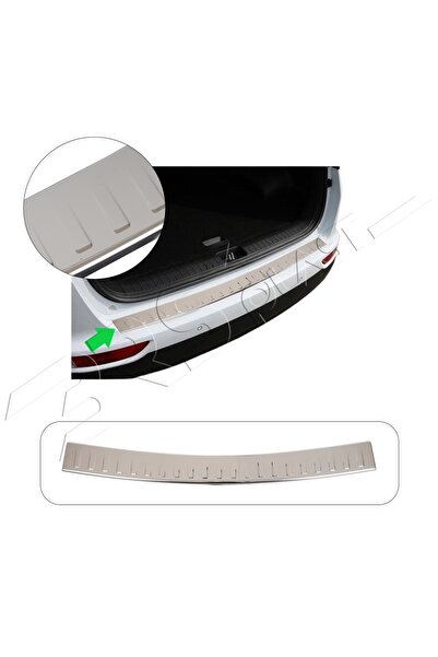 BRSPLAST Dacia Duster Uyumlu 2010-2017 Krom Arka Tampon Üstü Koruma Paslanmaz...