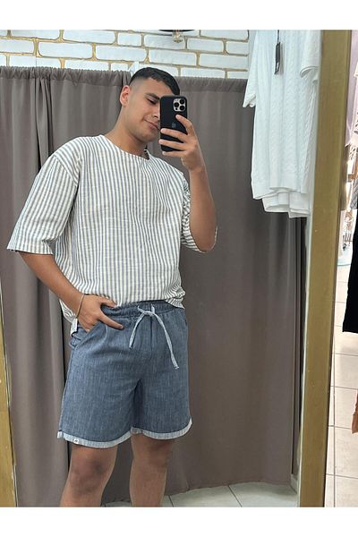 TUBA TOPTAŞ Slim Denim Shorts