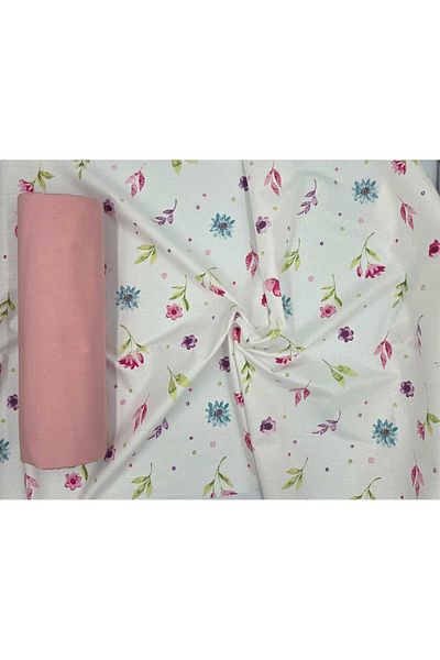 pınarhome collectıon 100% Organic Cotton Soft Fabric Embedded Sheets+Pillow Cover Corner Depth 28-30 Cm**New Season**