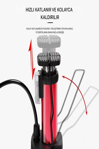 hayret sepeti “Vertical Model Foot Pump – Practical Use, Fast Inflation Solution with High Pressure Power!”