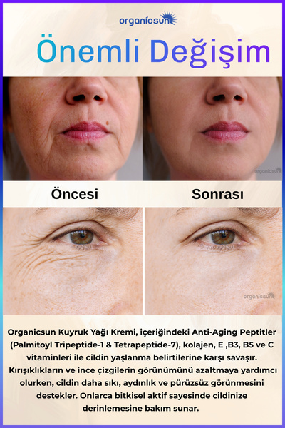 Organicsun Kuyruk Yağı Kremi | Kırışıklık & Yaşlanma Karşıtı Yüz Bakım Kremi 50ml - Collagen İlaveli