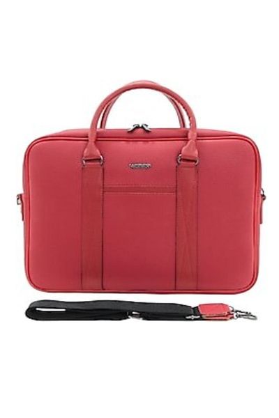 GLANCE Cambridge Polo Club Faux Leather Briefcase Plevr50072 Red