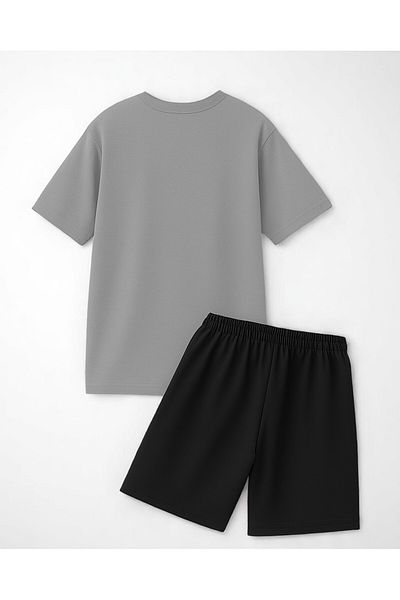 uyguntarz Unisex 3 Heart Printed Design Shorts Set