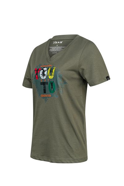 2AS Alone Printed V-Neck Women's T-Shirt 403