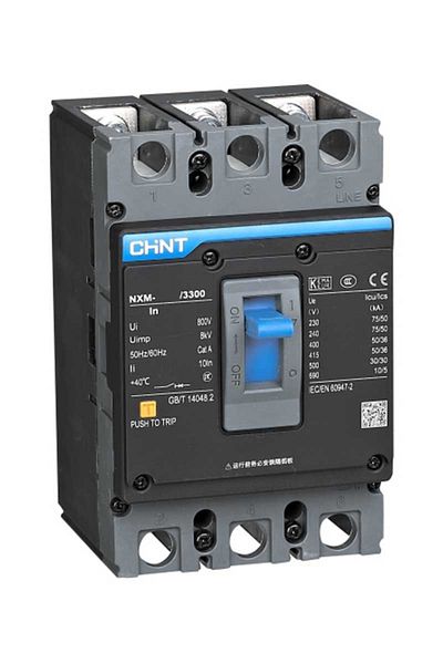 chint Nxm-160s/3300 / 160a / 36ka / قاطع دائرة الجهد المنخفض من النوع الثابت المغناطيسي الحراري / 3 أقطاب