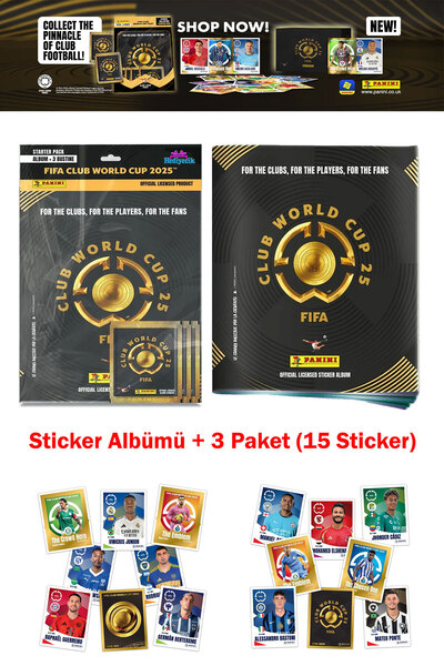 hediyecik Panini Fifa Club World Cup 2025 Sticker Albümü Dünya Kupası Resmi Ç...