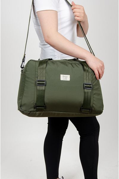 KAFF Khaki Shoulder Strap Waterproof Fabric Large Volume Functional Women's Hand and Shoulder Bag -1009