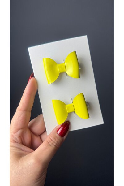 Toka Perisi Sarı Rugan Deri Alen Fiyonk Toka ( yarım Kurdela kaplı metal Klips toka)