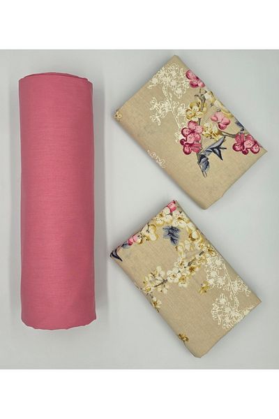 pınarhome collectıon 100% Organic Cotton Soft Fabric Embedded Sheets+Pillow Cover Corner Depth 28-30 Cm**New Season**