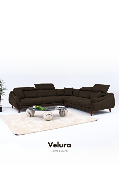Velura Home & Living Ezel Motorlu Köşe Takımı & Hoparlörlü, USB Portlu, Geniş...