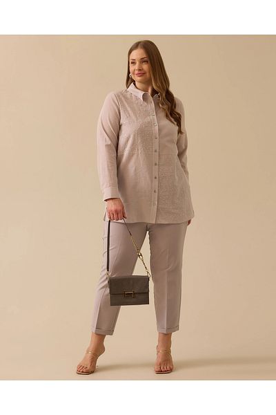 Gala-Xi Plus Size Embroidered Sequin Detailed Tunic