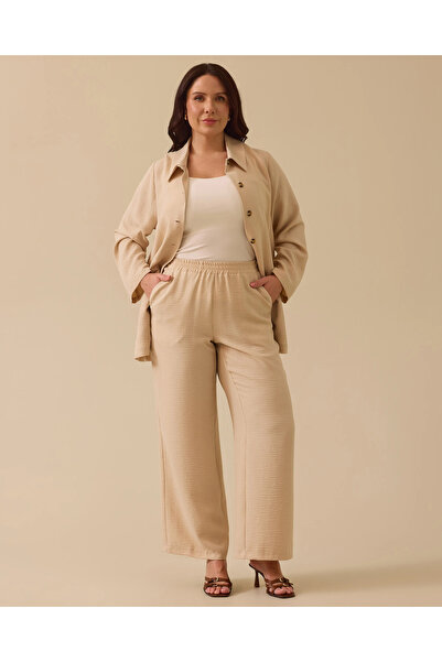 Gala-Xi Plus Size Elastic Waist Pocket Relaxed Fit Pants