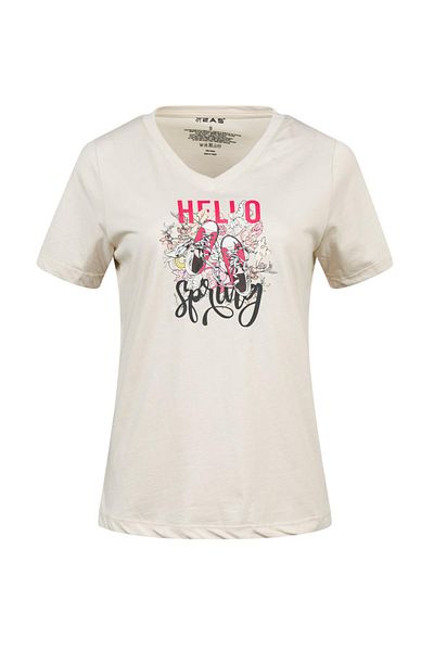 2AS Alone Printed V-Neck Women's T-Shirt 402