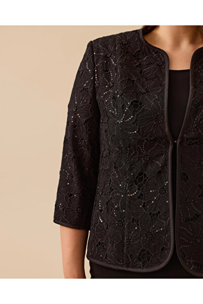 Gala-Xi Μπουφάν με κεντημένο παγιέτες με δαντέλα Plus Size