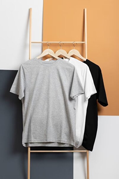 JustBS Tricou din 3 piese pentru bărbați și femei