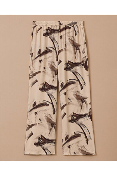 Gala-Xi Plus Size Patterned Wide Leg Trousers