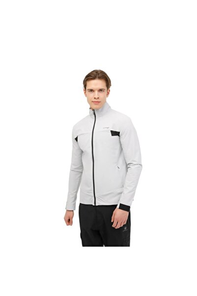 lumberjack Men's Gray Mock Neck Windbreaker-Raincoat