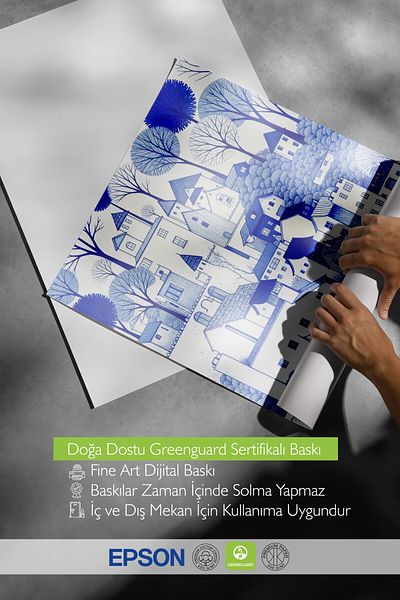 Postifull Pictură cu cadru alb, peisaj marin și casnic, ilustrație, poster de culoare albastră, selecție de vară 2025, NR:1