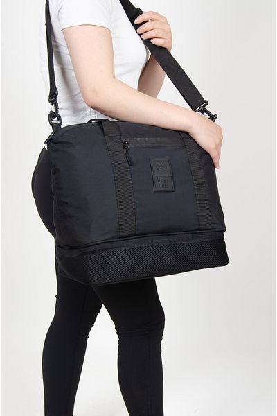 KAFF Black Shoulder Strap Waterproof Fabric Large Volume Women's Hand and Shoulder Bag -2004