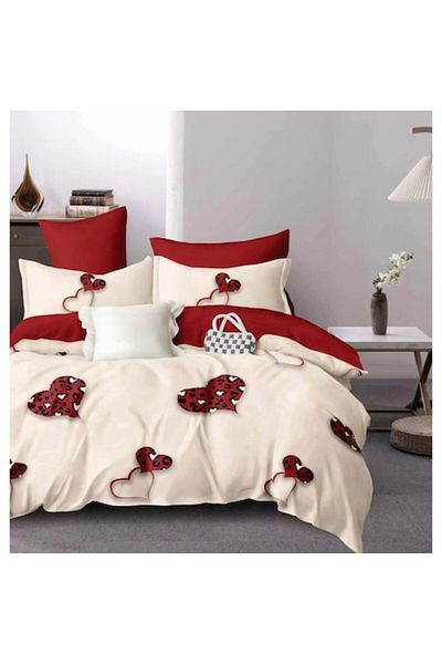 CHIRASO Set Lenjerie CHIRASO, din FINET, pentru 2 persoane, 6 piese, Cearceaf de pat 230 x 240 cm, Cearceaf