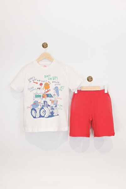 DMB BOYS & GIRLS Monster Printed T-shirt και σορτς Συνδυασμός Αγόρι Σετ