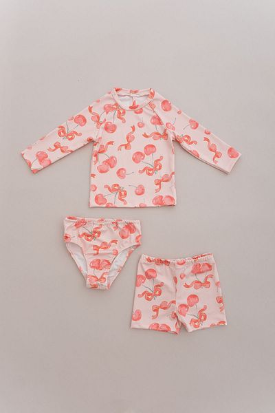 Tuğba Kuğu Uv Protection Long Sleeve Baby Girl Swimsuit