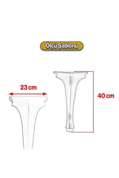Badem10 Lukens 4 bucăți picioare de masă din aur alb pentru masă de cafea 40 cm picioare din plastic pentru mobilier picior de masă de cafea centrală