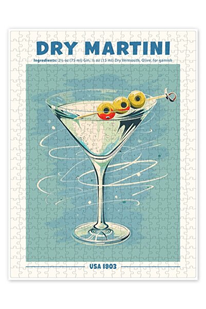 Jeronkarji Dry Martini, ABD 1903 500 Parça Puzzle Yapboz Mutfak Temalı Yetişk...