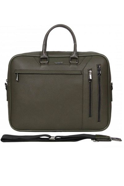 GLANCE Cambridge Polo Club Faux Leather Briefcase Navy Blue