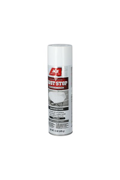 ACE Indoor/Outdoor Rust Stop Protective Enamel Spray Paint White Gloss 15oz